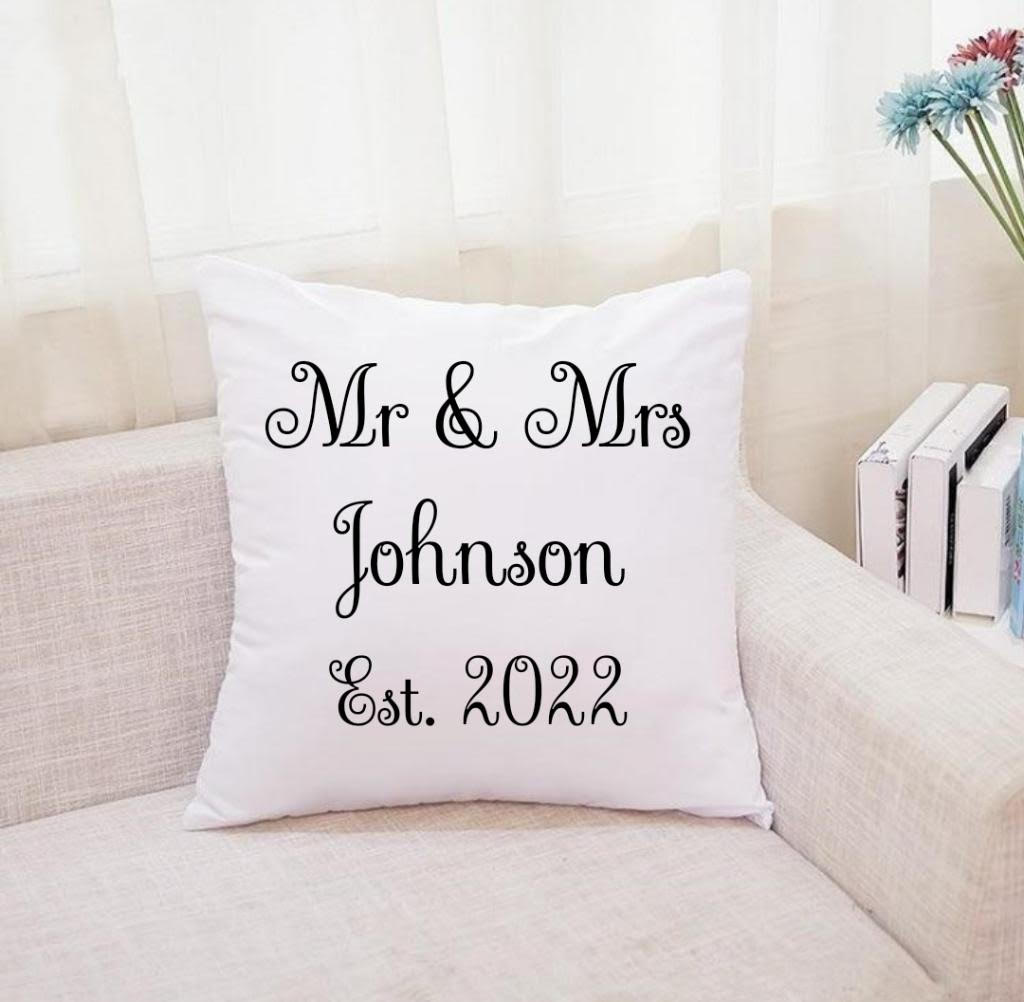 A pillow cover from our Wedding Collection and a Pillow Haven bag create a unique wedding gift!g gift!